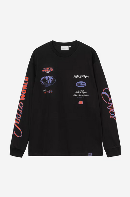 Carhartt Audio Archives WIP L/S T-Shirt Black